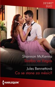 Svatba ve Vegas (Shannon McKenna) - Veronica, populární vědkyně, se musí do půlnoci vdát, aby kontrolu nad rodinnou firmou nezískal její zatrpklý otec. Její snoubenec však ze svatby v Las Vegas na poslední chvíli vycouval.<br>
Vše se zdá být ztraceno, avšak na scéně se nečekaně objeví tajemný Wes Brody, který jí nabídne, že ji zachrání a vezme si ji. Veronica neodolá jeho šarmu a zdánlivě velkorysé nabídce a svolí. Netuší však, že jejich rodiny jsou propojeny temným tajemstvím...<br>
<br>
Co se stane za měsíc? (Jules Bennettová) - Morgan zjistila nemyslitelné – je v jiném stavu. A ještě k tomu s Ryanem Carterem, s mužem, se kterým měla ten nejvýbušnější vztah ze všech lidí. Skoro by se dalo říct, že jsou nepřátelé. Ale pak, na maškarním plese u příležitosti Halloweenu, se tohle nepřátelství lusknutím prstu změnilo ve vášeň. A teď je na cestě jejich dítě...<br>
<br>
<br>
Kat. číslo: 1281 O 12/23 <br>
Rozsah: 320 stran <br>
Cena: 150 Kč <br>
Cena pro vás: 139 Kč