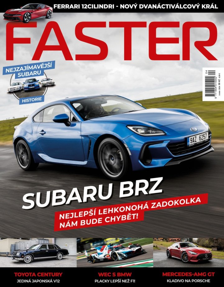 titulní strana časopisu Faster Magazine a jeho předplatné