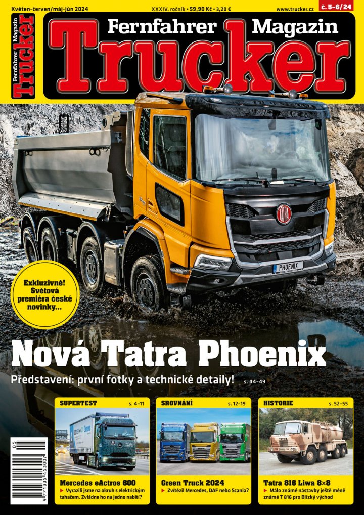 titulní strana časopisu Trucker a jeho předplatné