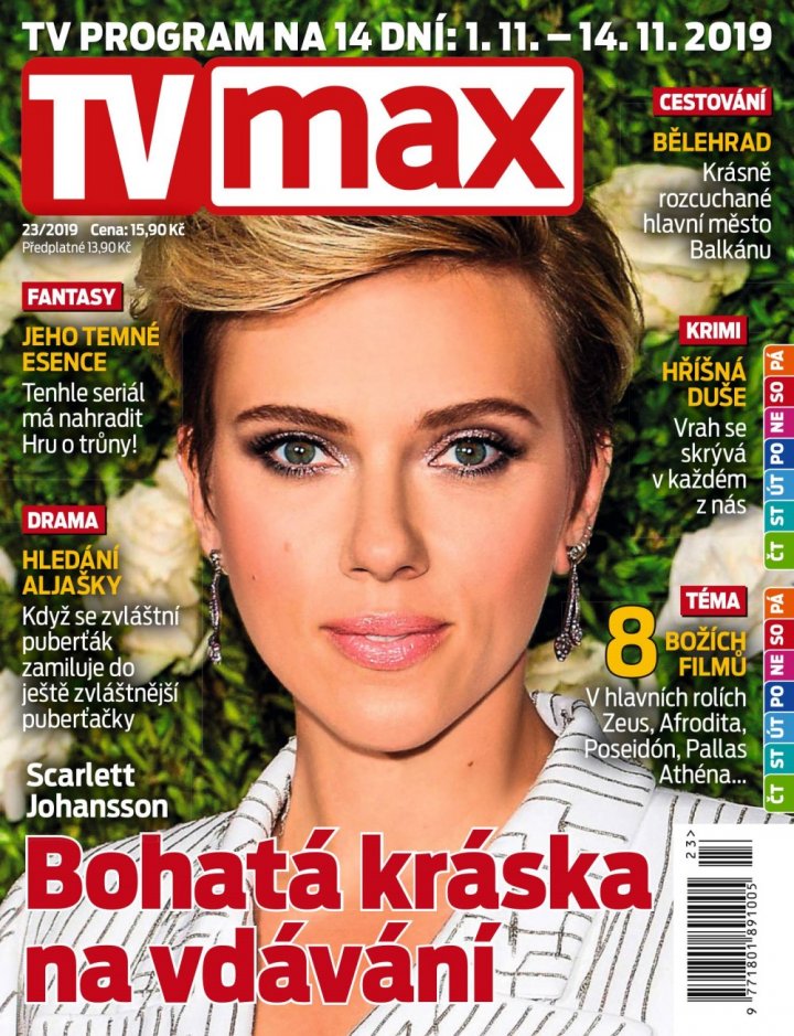 titulní strana časopisu TV Max a jeho předplatné