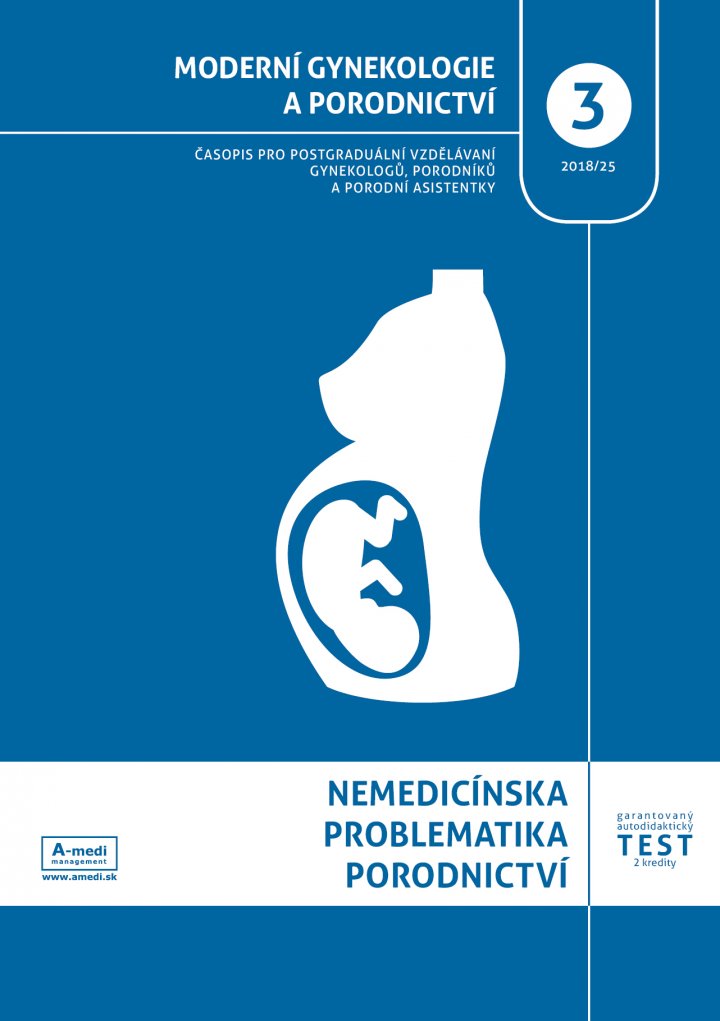 titulní strana časopisu Moderní gynekologie a porodnictví a jeho předplatné