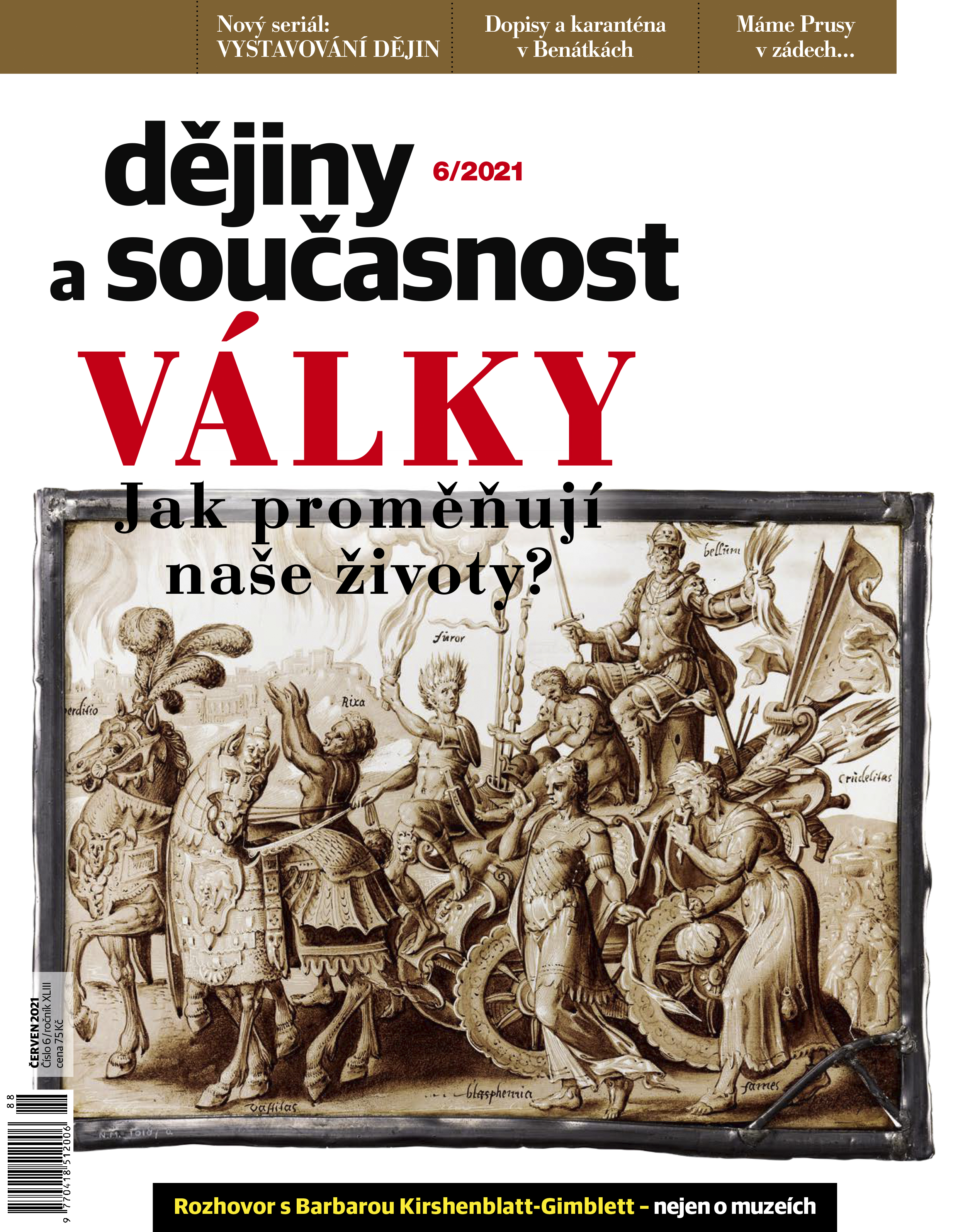 obálka časopisu Dějiny a současnost 6/2021 - Války