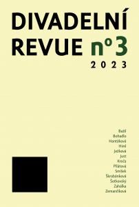 obálka časopisu Divadelní revue 3/2023