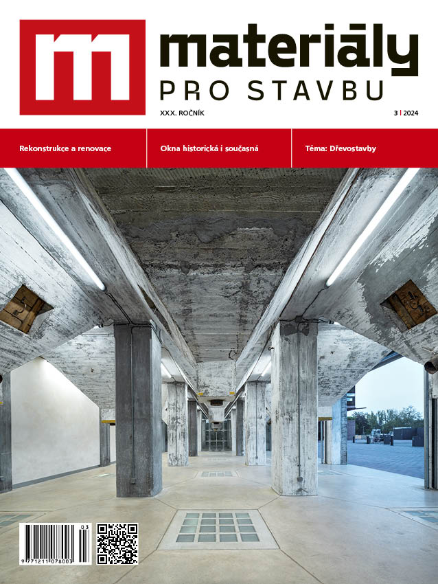 titulní strana časopisu Materiály pro stavbu a jeho předplatné