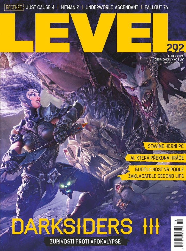 titulní strana časopisu Level a jeho předplatné