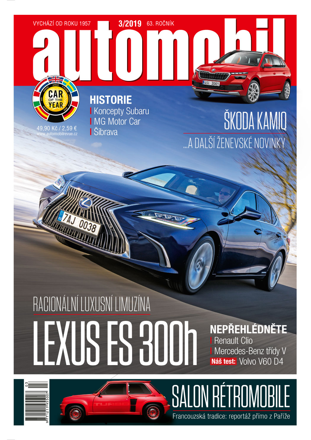 obálka časopisu Automobil Revue 3/2019