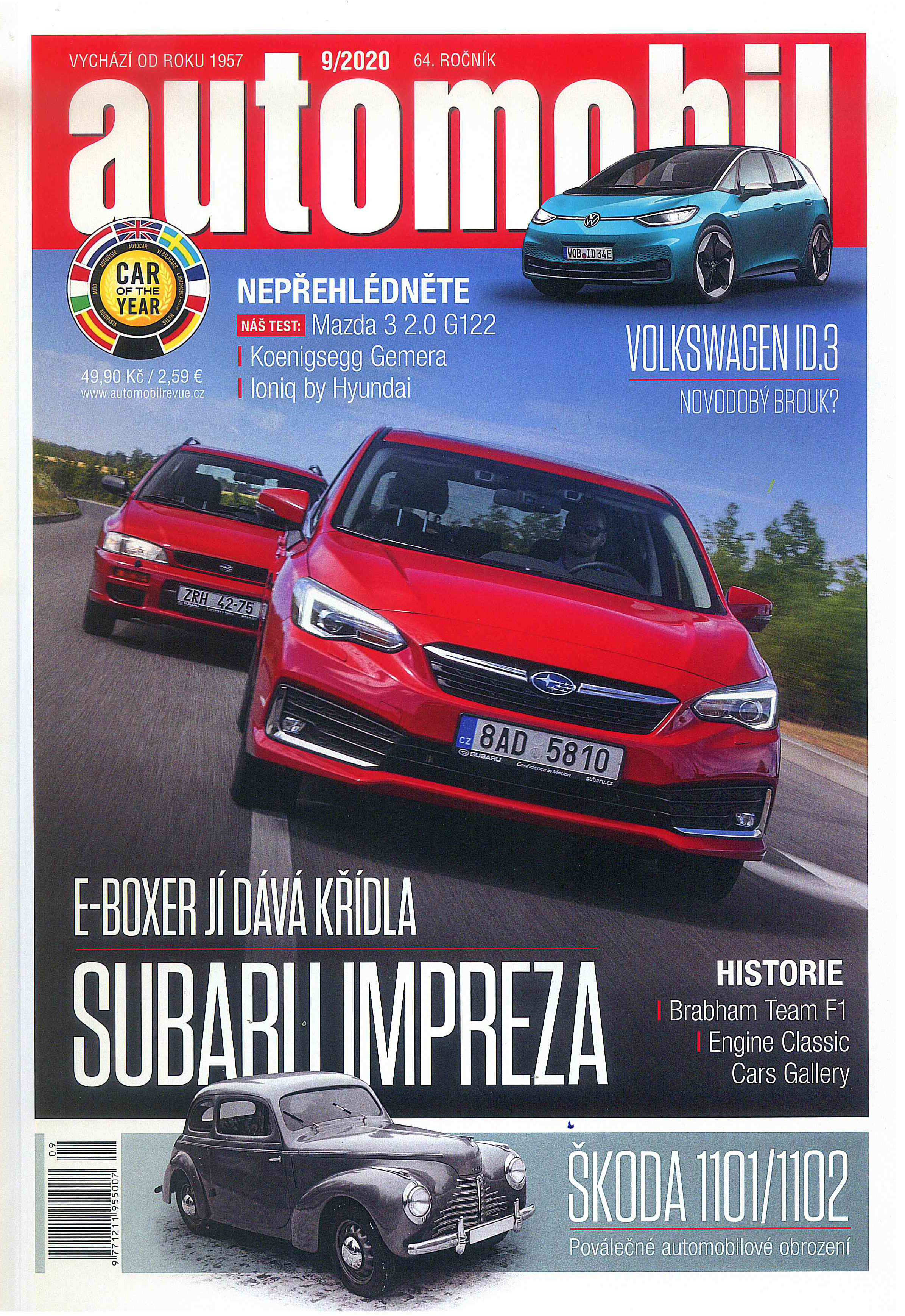 obálka časopisu Automobil Revue 9/2020