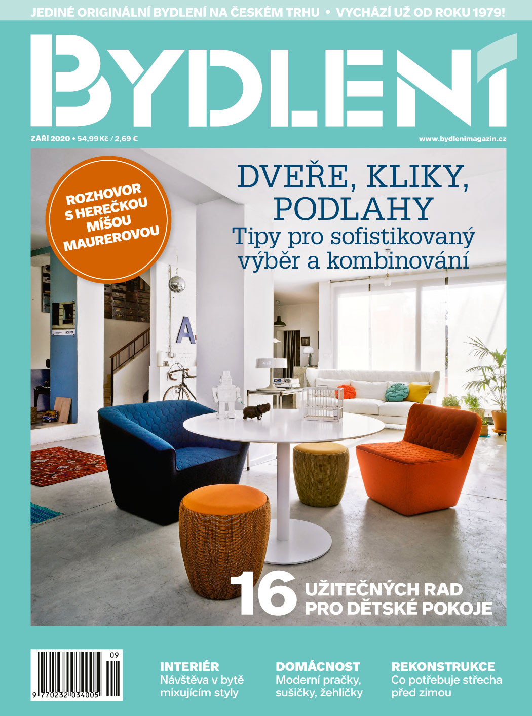 obálka časopisu Bydlení 9/2020