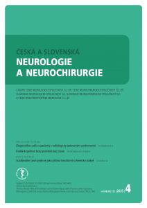 obálka časopisu Česká a slovenská neurologie a neurochirurgie  4/2025