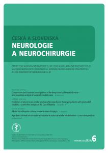 obálka časopisu Česká a slovenská neurologie a neurochirurgie  6/2025