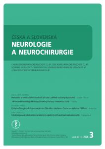 obálka časopisu Česká a slovenská neurologie a neurochirurgie  3/2026 + příloha NK 2026