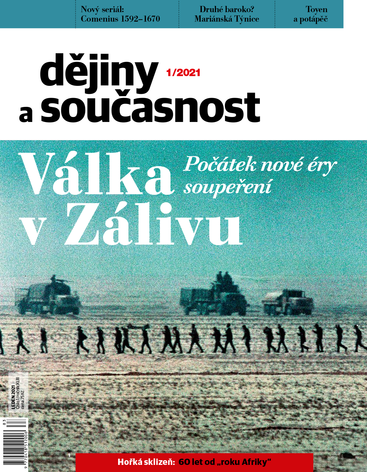 obálka časopisu Dějiny a současnost 1/2021 - Válka v zálivu