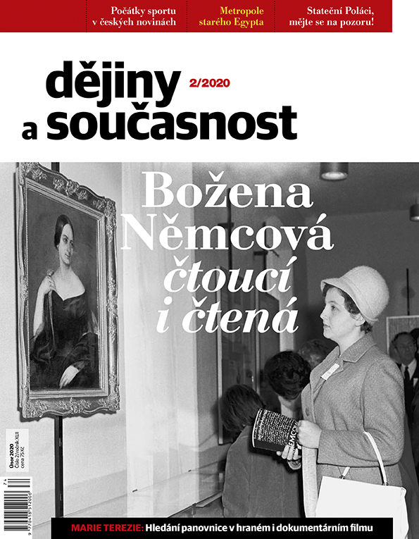obálka časopisu Dějiny a současnost 2/2020 - Božena Němcová čtoucí i čtená