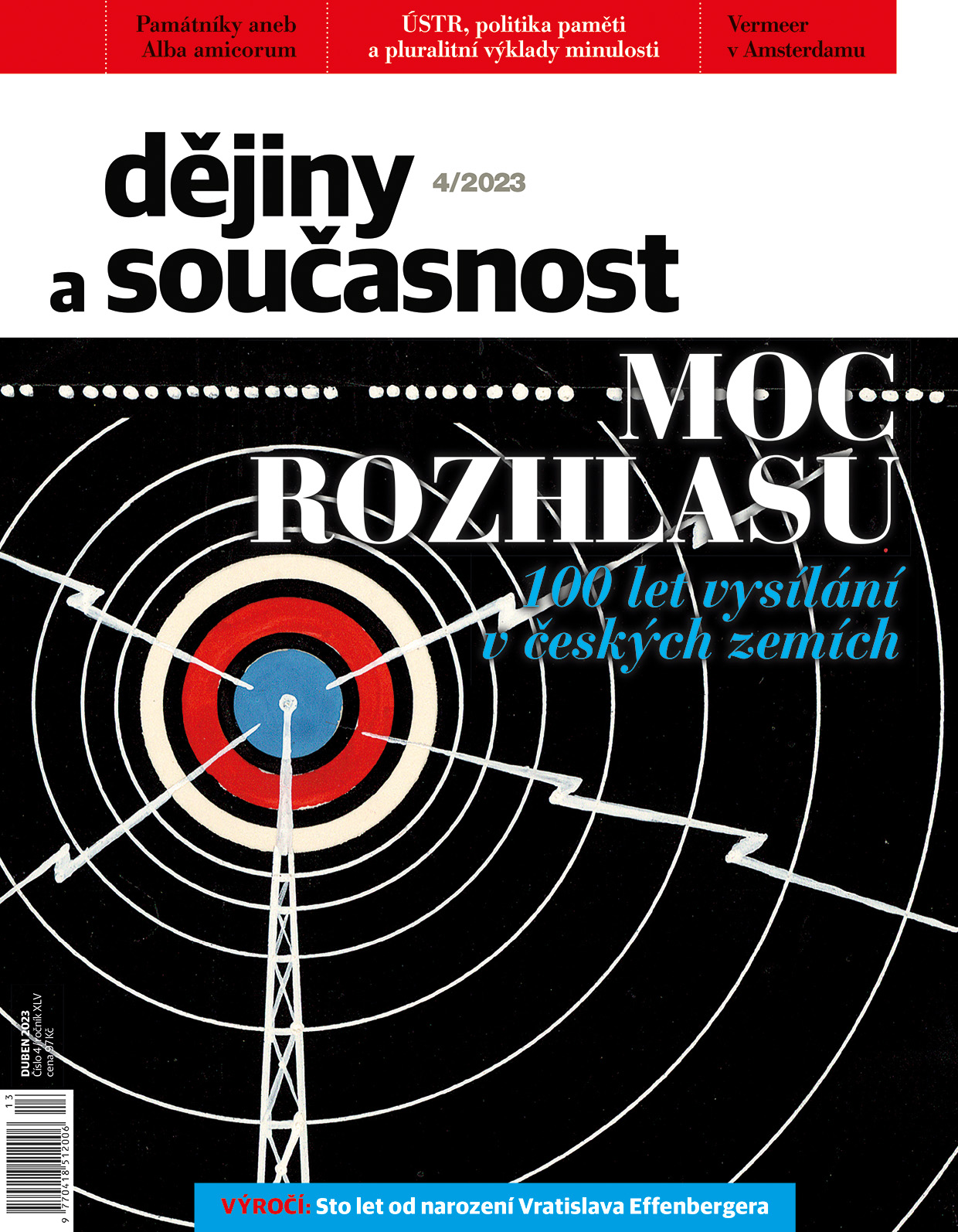 obálka časopisu Dějiny a současnost 4/2023 - Moc rozhlasu