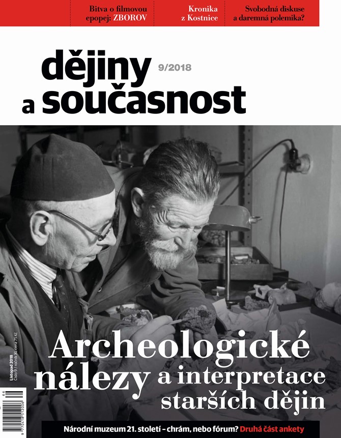obálka časopisu Dějiny a současnost 9/18 - Archeologické nálezy