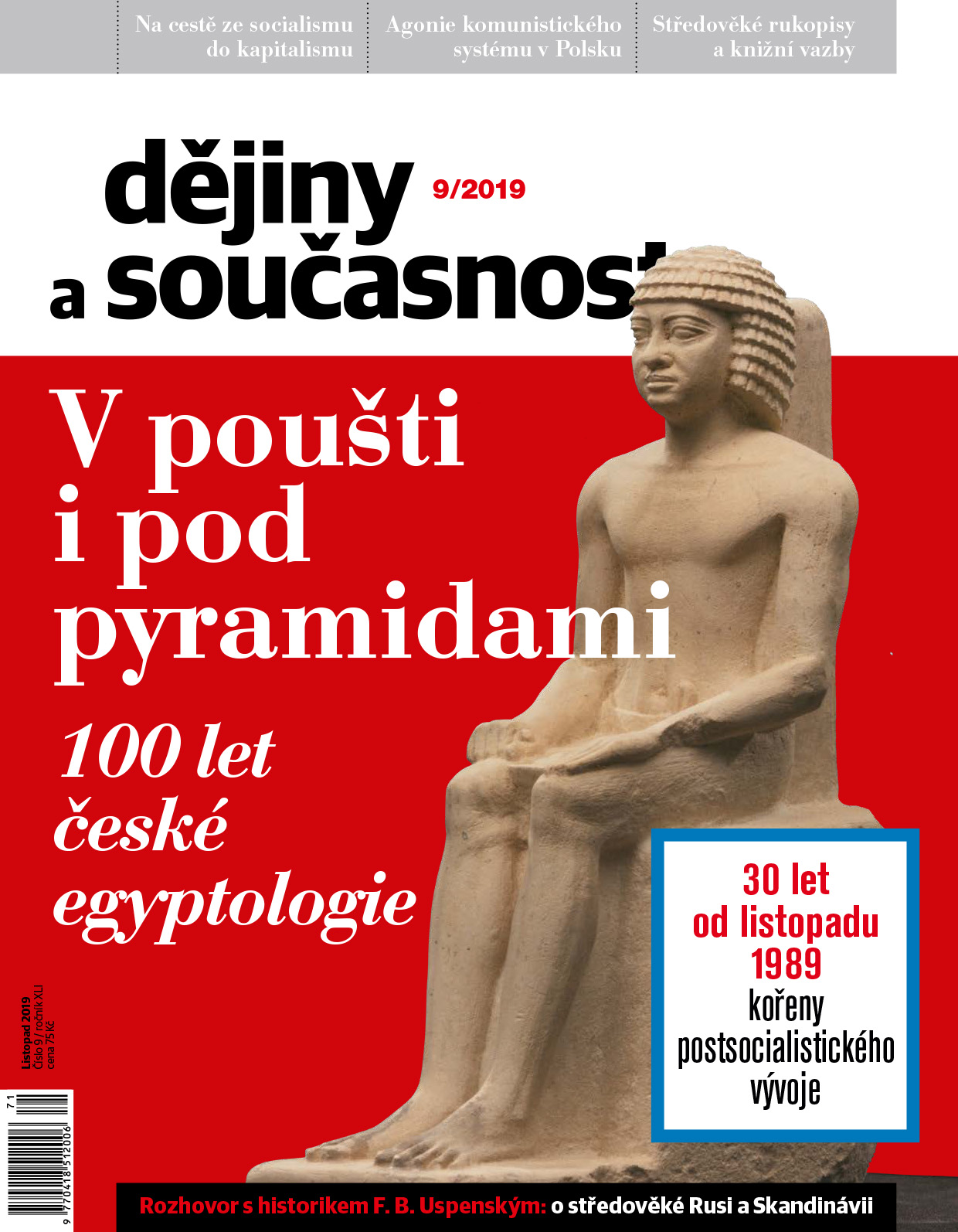 obálka časopisu Dějiny a současnost 9/2019 - V poušti i pod pyramidami
