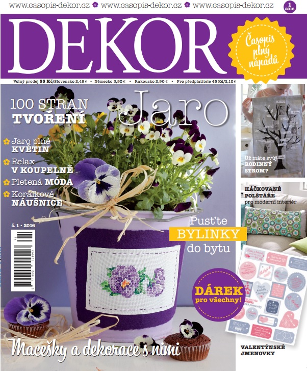 obálka časopisu Dekor 1/2016