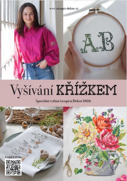 obálka časopisu Dekor speciál Vyšívání KŘÍŽKEM