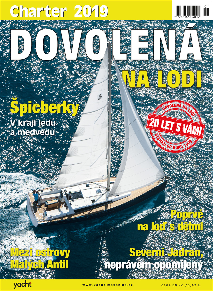 titulní strana časopisu Dovolená na lodi - Charter 2018//1