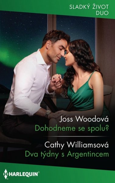 Dohodneme se spolu? (Joss Woodová) - Millii nenapadá jiný způsob, jak se vymanit zpod nadvlády chladného a přísného Magnúse…, jenž vlastně ani jejím otcem ani není. Jenže součástí jejích plánů, jak toho dosáhnout je Ben!<br>
Muž, který řídí jejich rodinnou firmu. Muž, který by se mohl stát Milliiným poručníkem, než dosáhne formální plnoletosti. Muž, který by se Magnúse také rád zbavil.<br>
A stačilo by, kdyby se s Millií oženil!<br>
<br>
Dva týdny s Argentincem (Cathy Williamsová) - Až když mu dala výpověď, pochopil Leandro, co si o něm Emily celou dobu myslela. A vůbec se mu to nelíbilo!<br>
Emily usoudila, že nastal čas jít dále. A to, že Leandra opravdu nesnáší, jí to usnadnilo.<br>
Jenže Leandro se nechce dát jen tak. Dovolí Emily odejít, ale musí s ním strávit dva týdny v Karibiku!<br>
<br>
<br>
<br>
Kat. číslo: 401 J 10/25 <br>
Rozsah: 320 stran <br>
Cena: 150 Kč <br>
Cena pro vás: 139 Kč