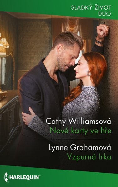 Nové karty ve hře (Cathy Williamsová) - Kayin život se změnil během pár minut! Přišla o ženu, která se k ní chovala jako matka a ve svém domě a ve své posteli objevila úplně cizího muže, který jí oznámil, že postel i dům jsou odteď jeho! 
Leo se s matkou léta nestýkal. A vlastně ani nevěděl, proč se po její smrti vypravil ze své newyorské kanceláře do nehostinného, sněhem zasypaného města v jakémsi kanadském Zapadákově. 
A zjistil, že s domem zdědil i jednu tuze krásnou nájemnici... 
 
Vzpurná Irka (Lynne Grahamová) - Kromě nevlastních sourozenců se musí Cristo vypořádat i se vzpurnou zrzavou Belle, která v žádném případě nedovolí, aby se všechno zametlo pod koberec! 
Navíc Crista svéhlavá Belle více než přitahuje! 
Cristovo řešení se ukázalo být opravdu to nejlepší možné. 
I když jinak, než si to Cristo vymyslel! 
 
 
 
Kat. číslo: 407 J 01/26  
Rozsah: 320 stran  
Cena: 150 Kč  
Cena pro vás: 139 Kč