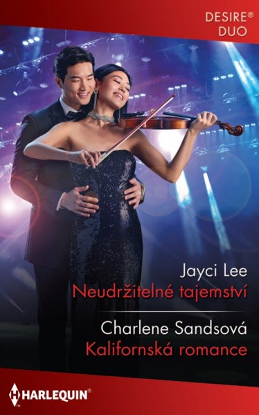 Neudržitelné tajemství (Jayci Lee) - Komorní houslistka Megan Hanová se věnuje vážné hudbě. Jedna noc se svůdným cizincem a v jejím důsledku nečekané těhotenství by však její kariéru mohlo vážně ohrozit. Zejména, když se z pohledného cizince vyklube Daniel Pak, nový finanční ředitel společnosti jejího otce. Nezbude jim, než udržet jejich vztah a zároveň těhotenství v tajnosti. Ani jedno, ani druhé však nelze tajit navěky...<br>
<br>
Kalifornská romance (Charlene Sandsová) - Poté, co její snoubenec zrušil zasnoubení, nalezla Jessica útočiště v nádherném domě svého bývalého švagra Zanea na pláži v jižní Kalifornii. Pro oba je jejich pohodové přátelství léčivé. O to víc Jessiku překvapí, když se Zane zničehonic začne chovat jako žárlivý přítel. Co ho k tomu vede?<br>
<br>
<br>
<br>
Kat. číslo: 1319 O 07/25 <br>
Rozsah: 320 stran <br>
Cena: 150 Kč <br>
Cena pro vás: 139 Kč