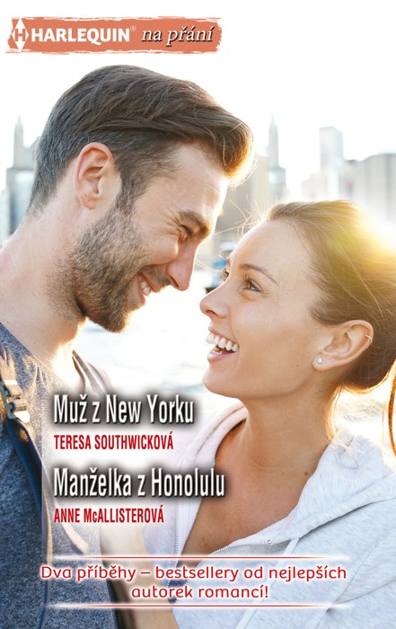 Muž z New Yorku (Teresa Southwicková) - Jack Valentine, nespravedlivě zavržený vlastním otcem, se po dvanácti letech vrací do Londýna se svou krásnou asistentkou Maddií, aby podpořil rodinnou restauraci Bella Lucia a pomstil se otci...<br>
Avšak vlastní rodina společně s Maddií ho překvapí a Jack najednou musí uvažovat jinak. Překročí nový Jack, v Maddiiných očích vzrušující muž s ohněm v srdci a bolestí v duši z dávné rány, svůj stín v lehkomyslném vztahu k ženám a dokáže odpustit otci?<br>
<br>
Manželka z Honolulu (Anne McAllisterová) - Deset let, jež uplynulo od svatby Ally a svůdného Řeka Petera, nezměnilo nic na jejich vzájemné přitažlivosti, i když se od té doby viděli jen jednou. Ally si to uvědomila okamžitě poté, co vstoupila do jeho kanceláře. O to horší ale bylo, že za ním přišla kvůli souhlasu s rozvodem...<br>
<br>
Kat. číslo: 453 G 04/23 <br>
Rozsah: 320 stran <br>
Cena: 150 Kč <br>
Cena pro vás: 139 Kč