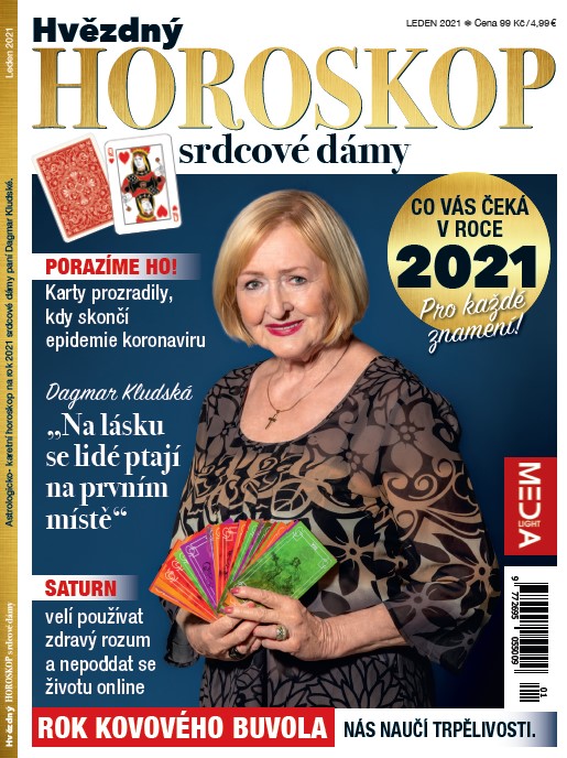 obálka časopisu Hvězdný HOROSKOP srdcové dámy 1/2021