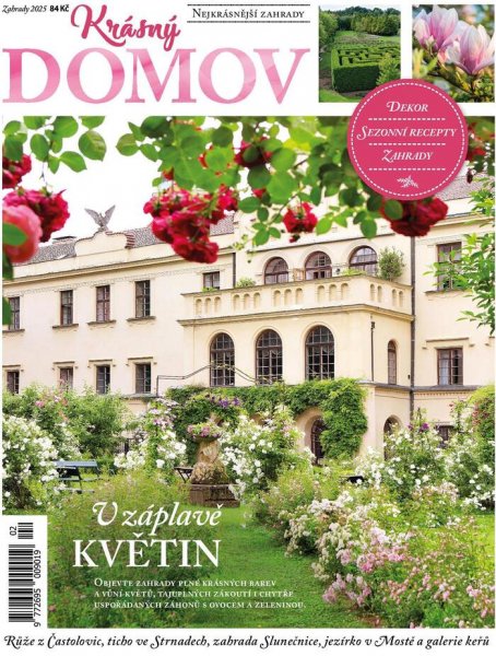 obálka časopisu Krásný domov 2/2025 zahrady