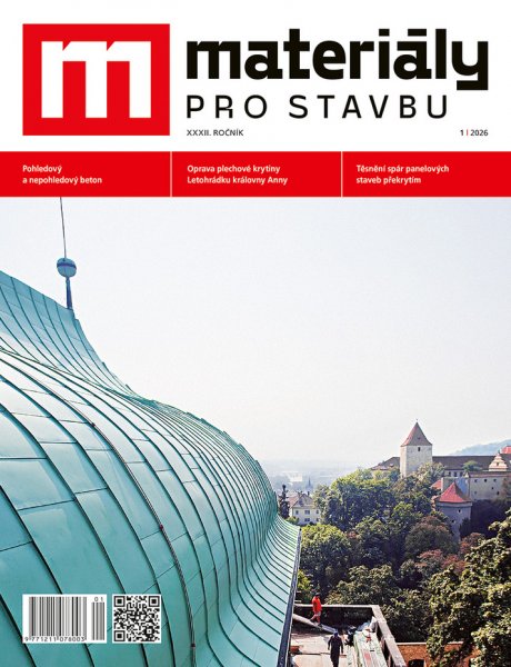 obálka časopisu Materiály pro stavbu 1/2026