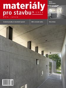 titulní strana časopisu Materiály pro stavbu 2023//5