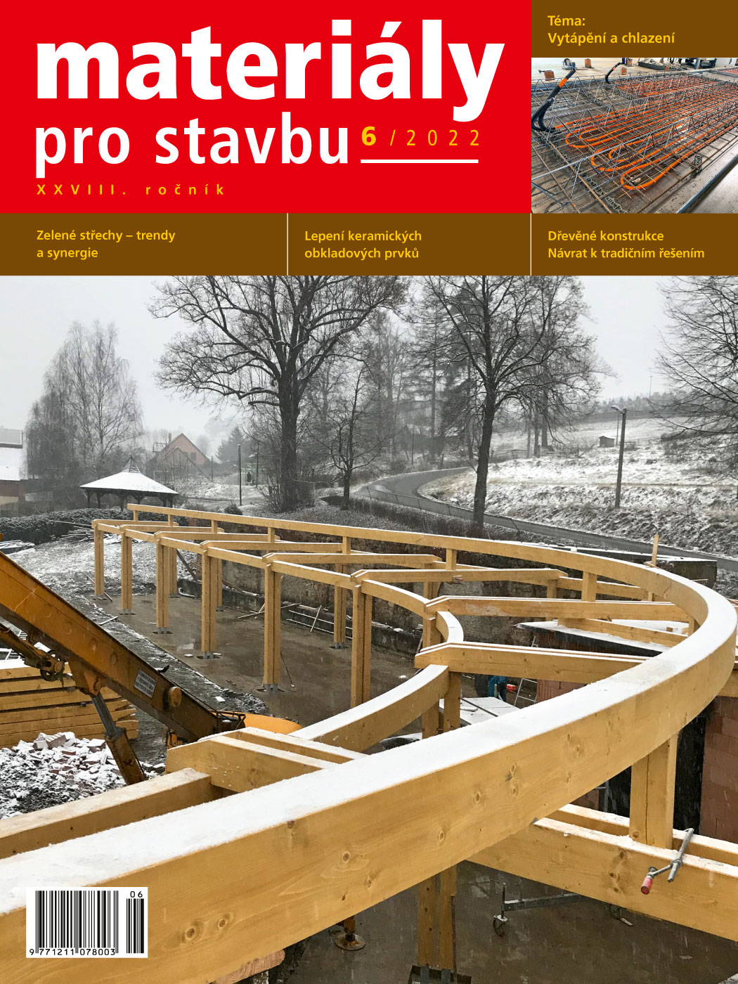 obálka časopisu Materiály pro stavbu 6/2022