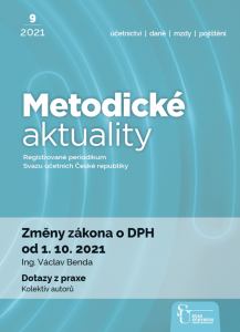 obálka časopisu Metodické aktuality Metodické aktuality 9/2021