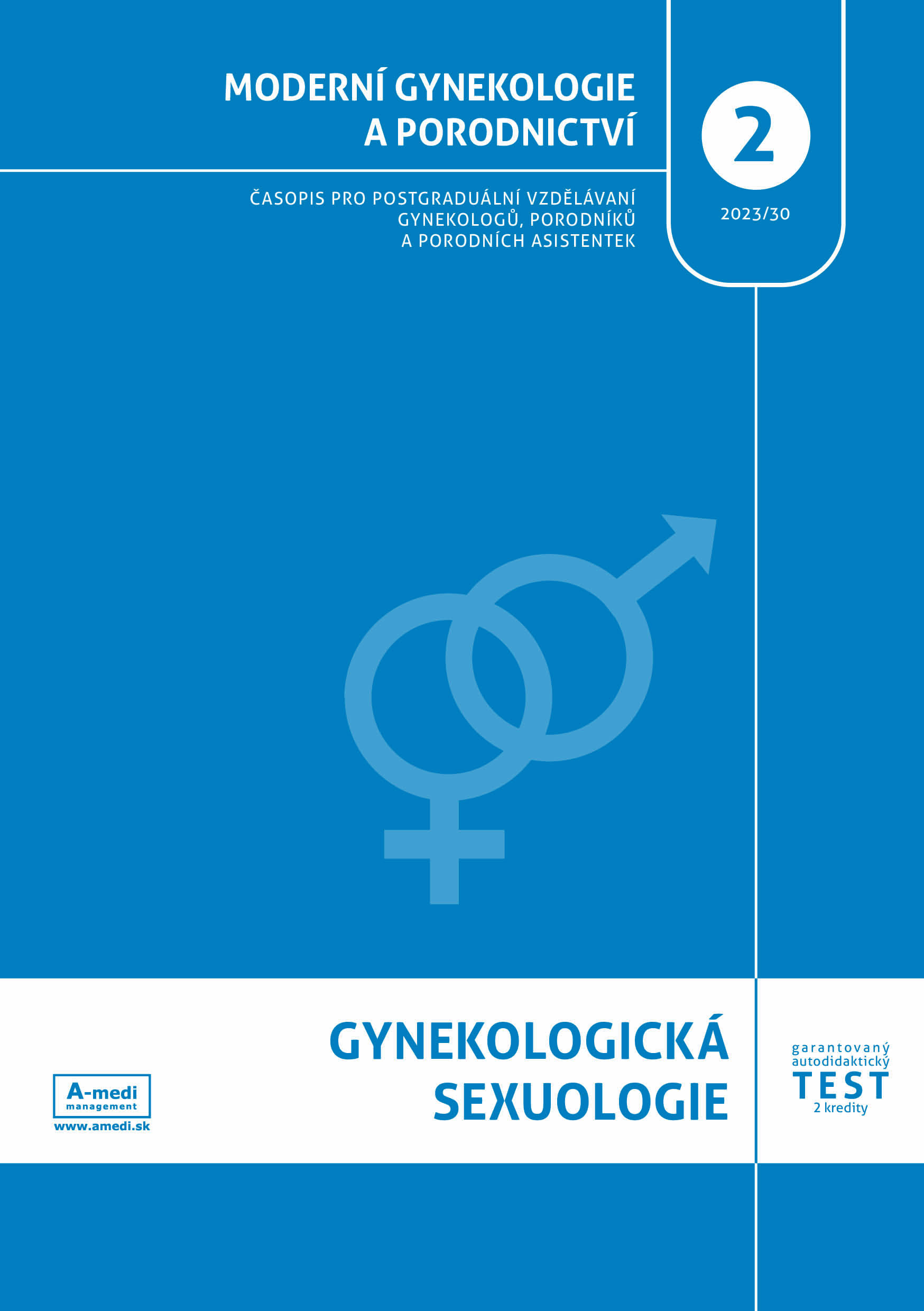 obálka časopisu Moderní gynekologie a porodnictví 2/2023
