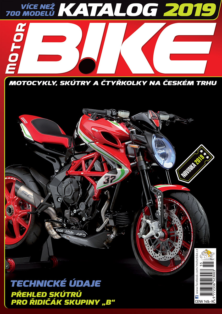 obálka časopisu Motorbike Katalog motocyklů, skútrů a čtyřkolek Katalog 2019