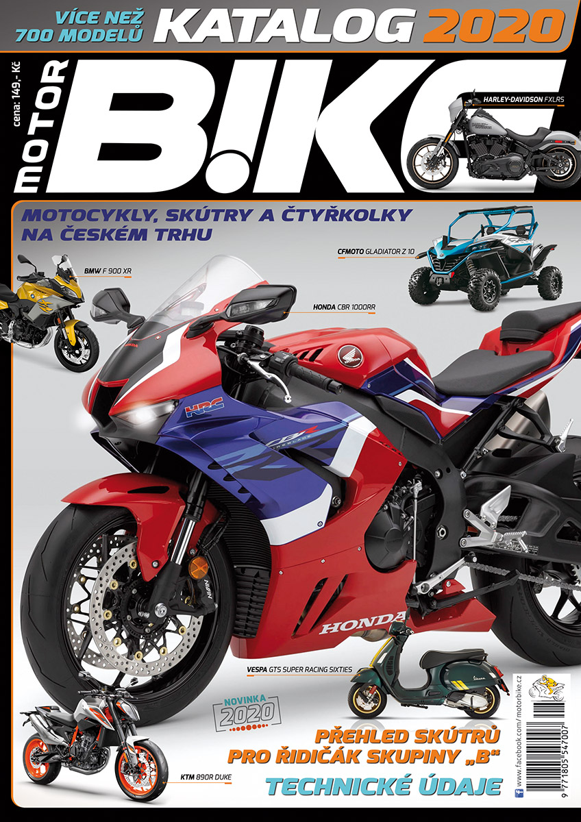 obálka časopisu Motorbike Katalog motocyklů, skútrů a čtyřkolek Katalog 2020