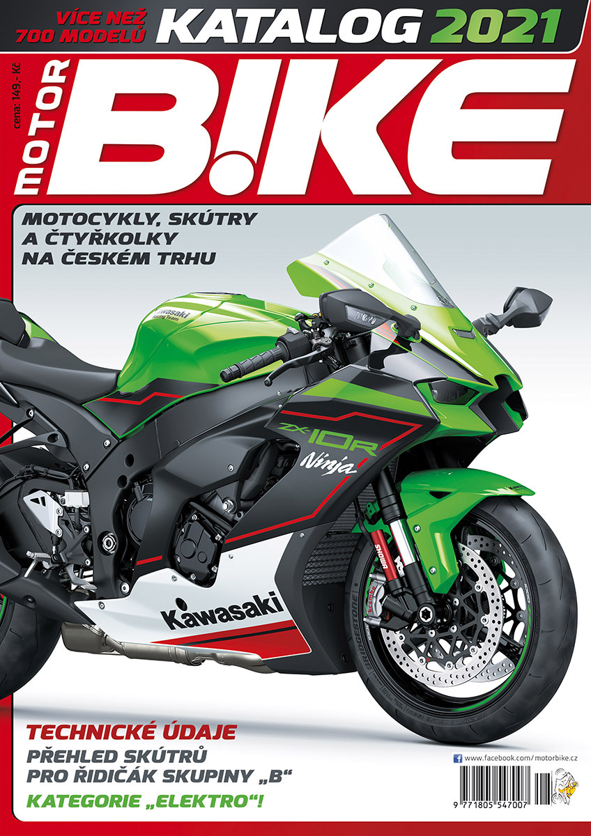 obálka časopisu Motorbike Katalog motocyklů, skútrů a čtyřkolek Katalog 2021