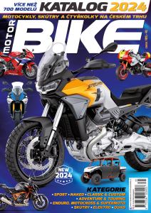 titulní strana časopisu Motorbike Katalog motocyklů, skútrů a čtyřkolek 2024//1