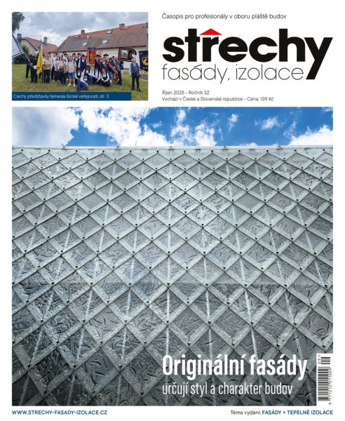 obálka časopisu Střechy, Fasády, Izolace 10/2025