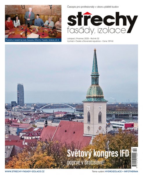 obálka časopisu Střechy, Fasády, Izolace 11-12/2025