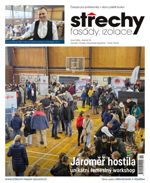 obálka časopisu Střechy, Fasády, Izolace 2/2026