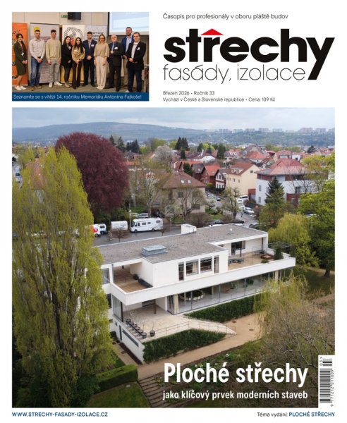 obálka časopisu Střechy, Fasády, Izolace 3/2026