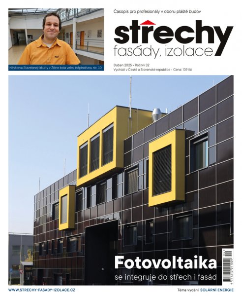 obálka časopisu Střechy, Fasády, Izolace 4/2025