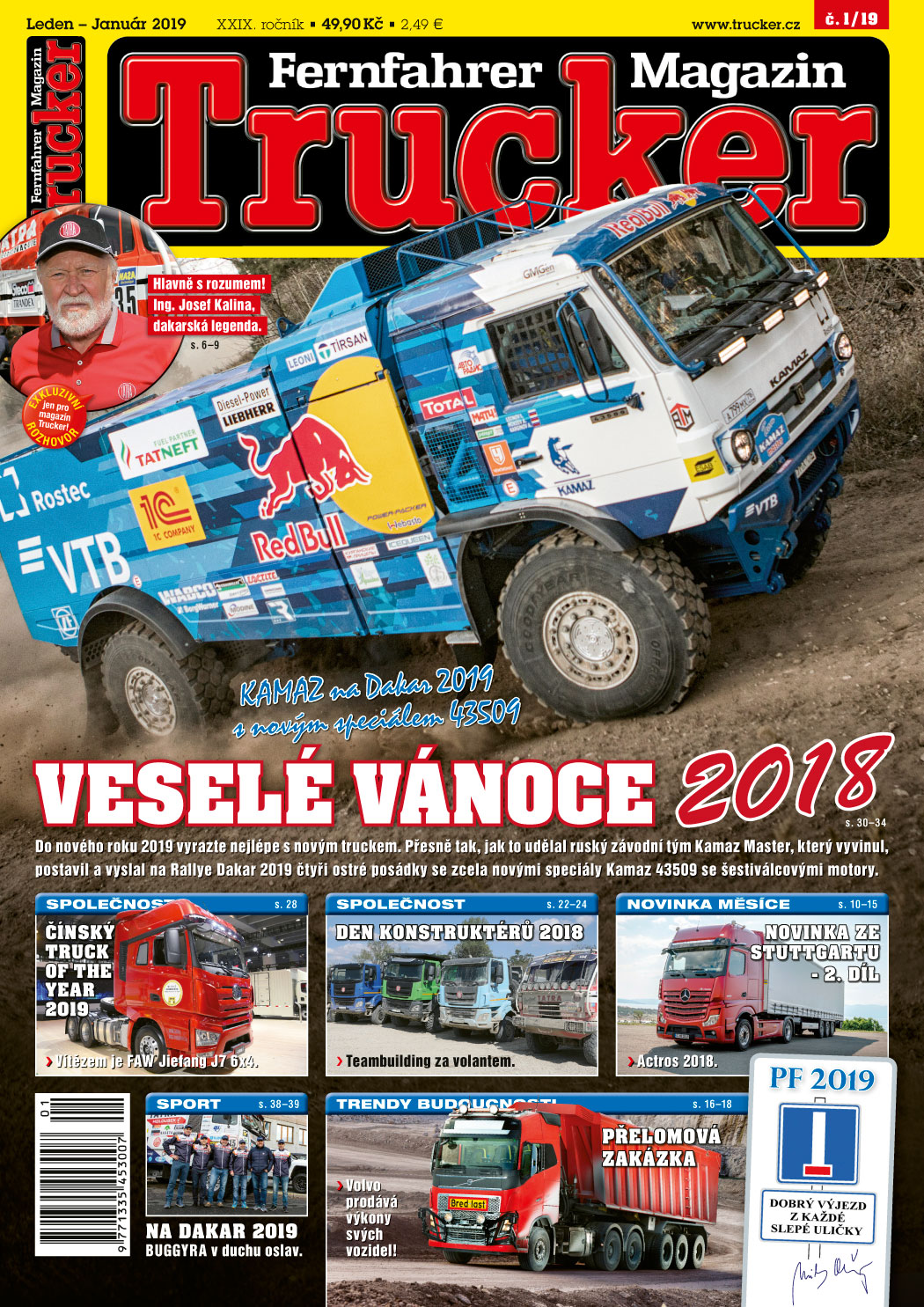 obálka časopisu Trucker 1/2019