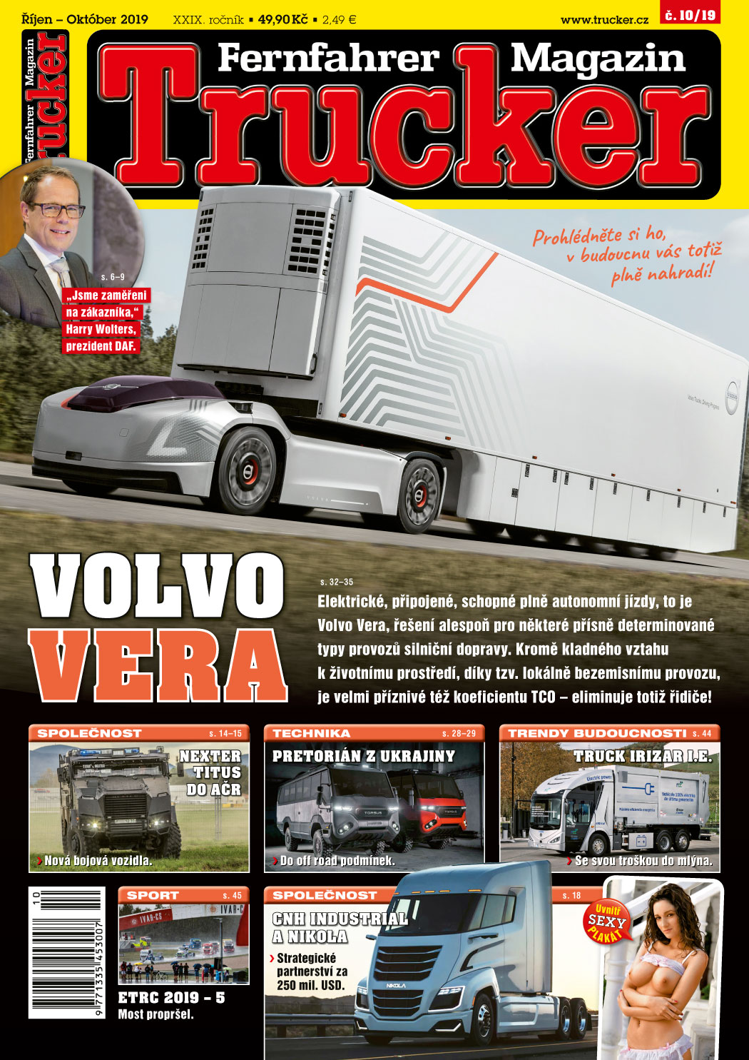 obálka časopisu Trucker 10/2019