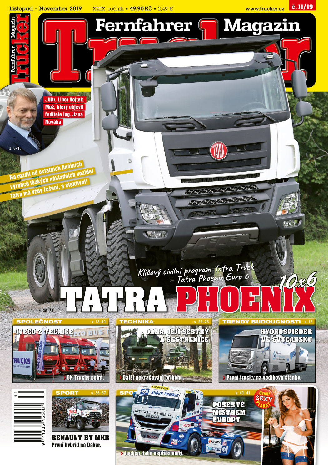 obálka časopisu Trucker 11/2019