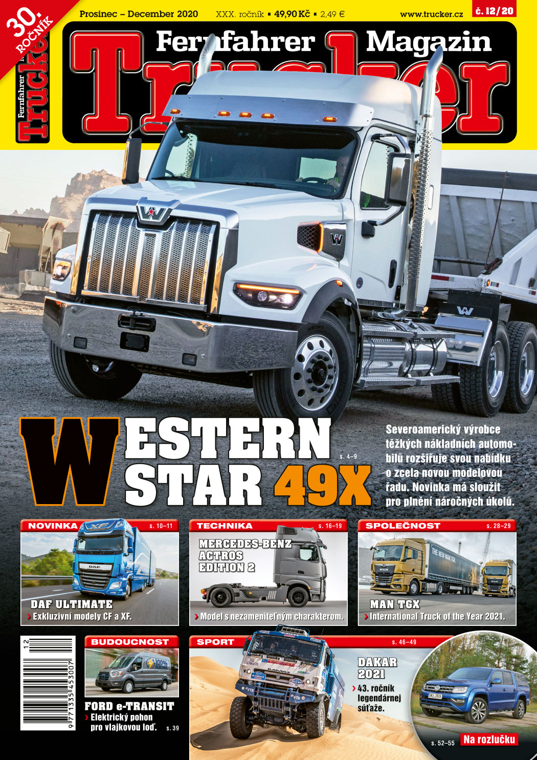 obálka časopisu Trucker 12/2020