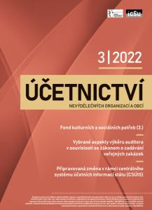 titulní strana časopisu Účetnictví nevýdělečných organizací a obcí 2022//3
