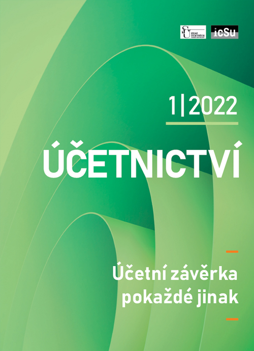 obálka časopisu Účetnictví Účetnictví 1/2022