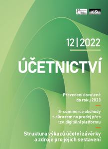 titulní strana časopisu Účetnictví 2022//12